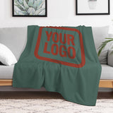 Custom Blue Green Coral Red Blanket