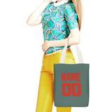Custom Blue Green Orange Red Canvas Tote Bag