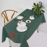 Custom Blue Green Coral Red Square Table Cloth