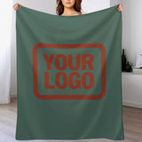 Custom Blue Green Coral Red Blanket