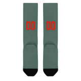 Custom Blue Green Orange Red Knee-High Sock