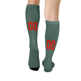 Custom Blue Green Orange Red Knee-High Sock