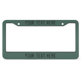 Custom Blue Green Black License Plate Frame
