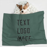 Custom Blue Green Black Pet Blanket