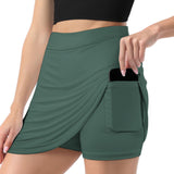 Custom Blue Green Black A-Line Skort