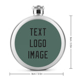 Custom Blue Green Black Hip Flask