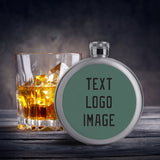 Custom Blue Green Black Hip Flask