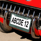 Custom Blue Green Black License Plate Frame