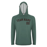 Custom Blue Green Brown UV-Hoodie