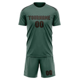 Custom Blue Green Brown Soccer Jersey