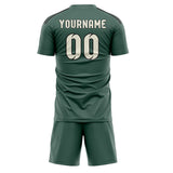 Custom Blue Green Cream Soccer Jersey
