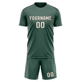 Custom Blue Green Cream Soccer Jersey