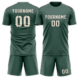 Custom Blue Green Cream Soccer Jersey
