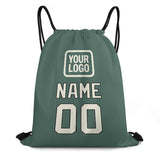 Custom Blue Green Cream Drawstring Bag