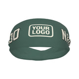 Custom Blue Green Cream Sports headband