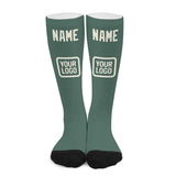 Custom Blue Green Cream Knee-High Sock