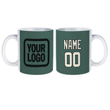 Custom Blue Green Cream Mug