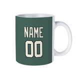 Custom Blue Green Cream Mug