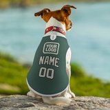 Custom Blue Green Cream Pet Vest