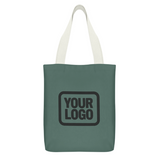 Custom Blue Green Cream Canvas Tote Bag