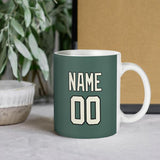 Custom Blue Green Cream Mug