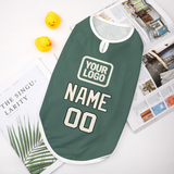 Custom Blue Green Cream Pet Vest