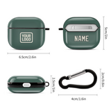 Custom Blue Green Cream AirPods Case (3rd Generation)