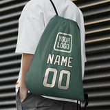 Custom Blue Green Cream Drawstring Bag