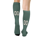 Custom Blue Green Cream Knee-High Sock
