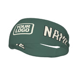 Custom Blue Green Cream Sports headband