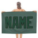 Custom Blue Green Green Beach Towel