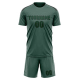 Custom Blue Green Green Soccer Jersey