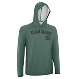Custom Blue Green Dark Green UV-Hoodie