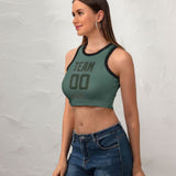 Custom Blue Green Dark Green Sleeveless Tank Top
