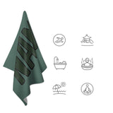 Custom Blue Green Dark Green Beach Towel