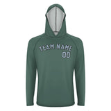 Custom Blue Green Light Blue UV-Hoodie