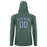 Custom Blue Green Light Blue UV-Hoodie