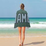 Custom Blue Green Light Blue Beach Towel