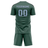 Custom Blue Green Light Blue Soccer Jersey
