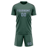Custom Blue Green Light Blue Soccer Jersey