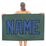 Custom Blue Green Sky Blue Beach Towel