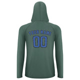 Custom Blue Green Sky Blue UV-Hoodie