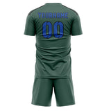 Custom Blue Green Sky Blue Soccer Jersey