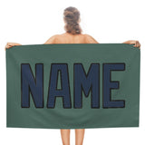 Custom Blue Green Blue Beach Towel