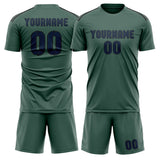 Custom Blue Green Blue Soccer Jersey