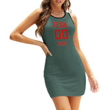 Custom Blue Green Orange Red Sleeveless Vest Dress