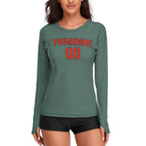 Custom Blue Green Orange Red Women's Long-Sleeve Shirt