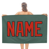 Custom Blue Green Orange Red Beach Towel