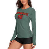 Custom Blue Green Orange Red Women's Long-Sleeve Shirt