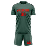 Custom Blue Green Orange Red Soccer Jersey